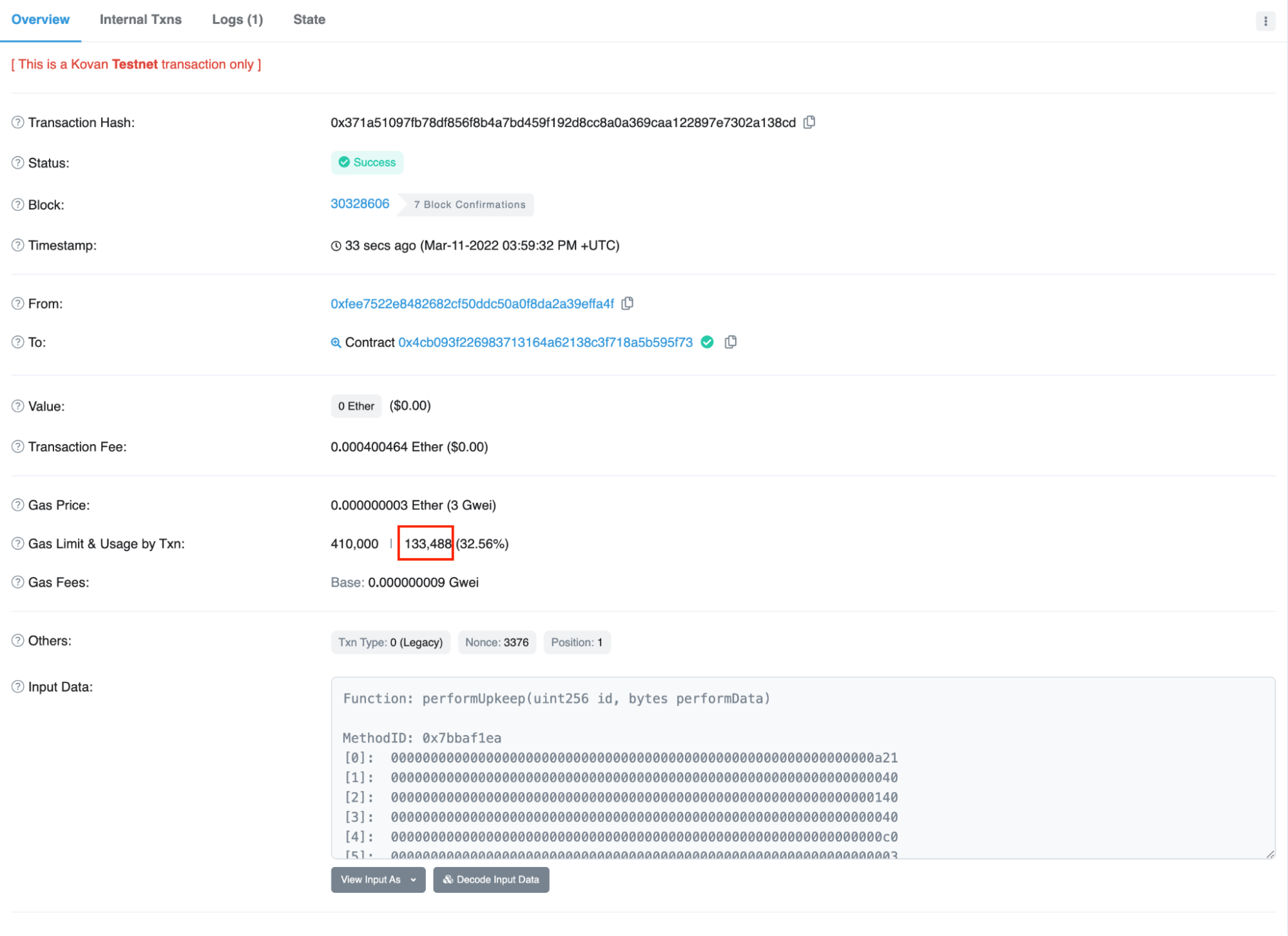 balancerOffChainSubset3 BalancerOffChain3 Gas
